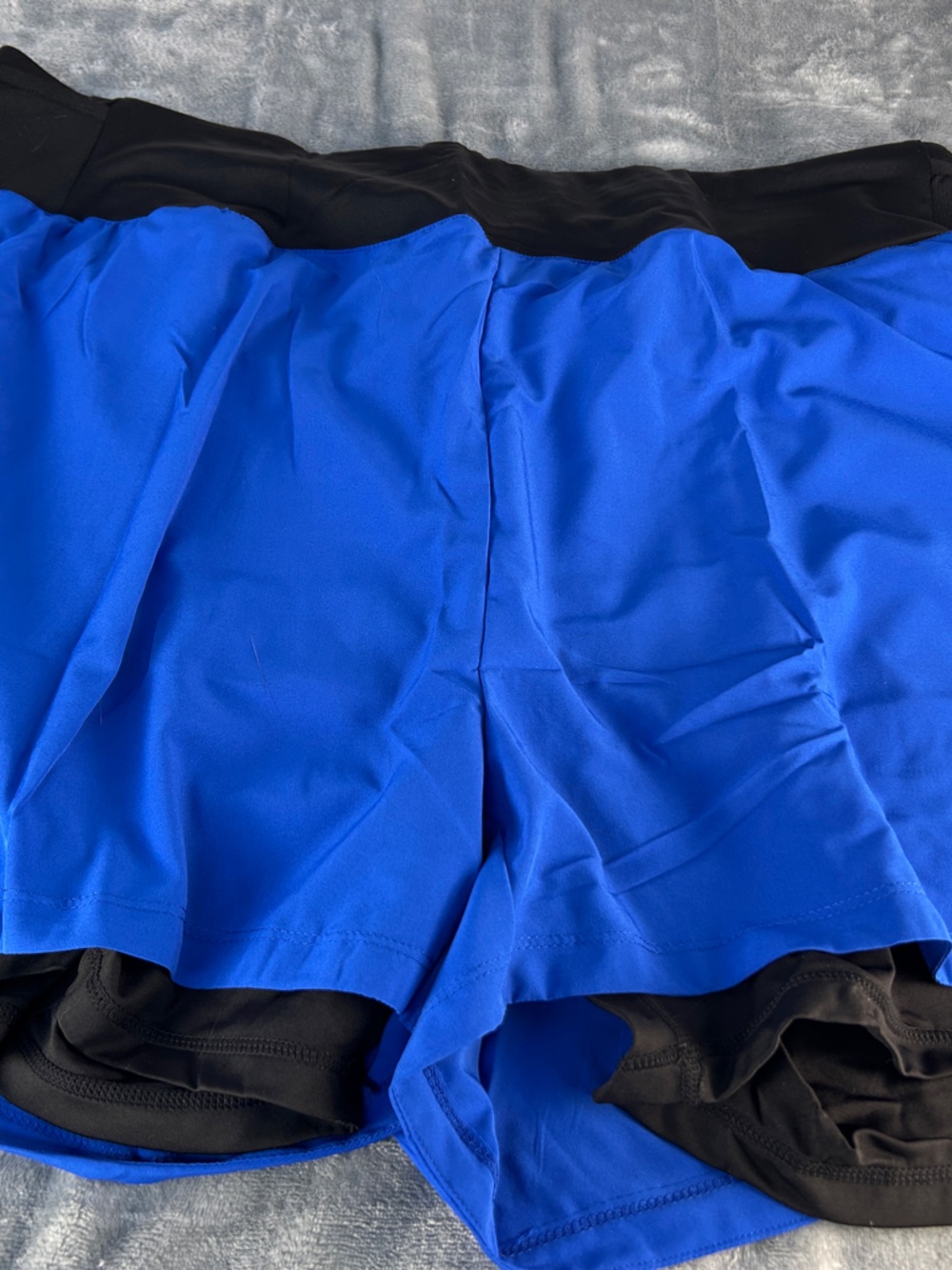 Blue Athletic Running Shorts with Black Liner